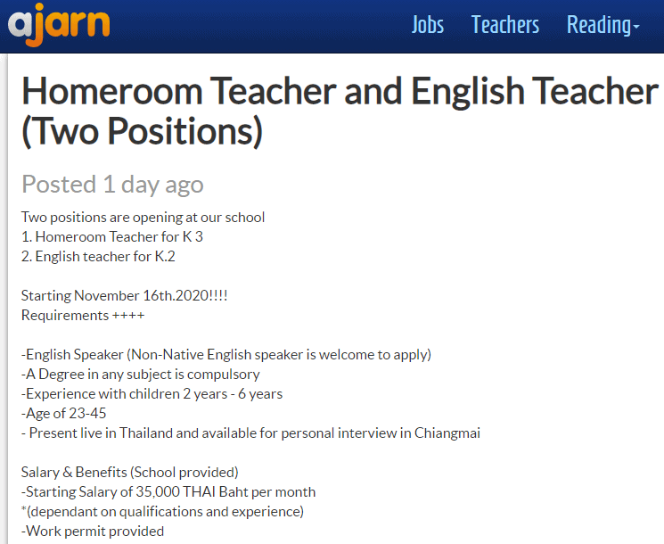 private schools in thailand